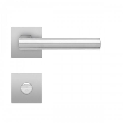 POIGNÉES DE PORTE SUR ROSACES CARRÉES SÉRIE EPL 45Q MADEIRA - SATINÉ - À CONDAMNATION KARCHER DESIGN