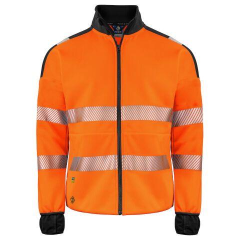 PROJOB 6109 SWEATSHIRT FULL ZIP - EN ISO 20471 CLASSE 3/2 ORANGE/NOIR - TAILLE XXXXL