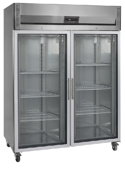 Réfrigérateur vertical GN2/1 - 1 ou 2 portes vitrées - Acier inoxydable SS304 - Froid ventilé_0