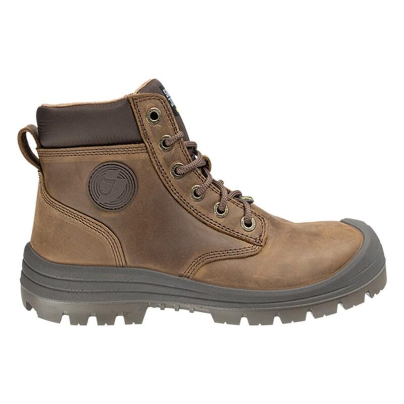 Safety Jogger - Bottines de sécurité antidérapantes et hydrofuges en cuir avec embout de sécurité extra-larges DAKAR marron S3 #964B00 Taille 39_0