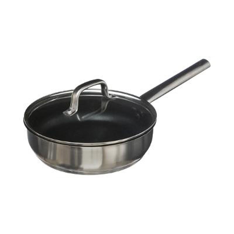 Sauteuse en inox - 25,5 cm argent - Paris Prix, compatible lave-vaisselle et pratique_0