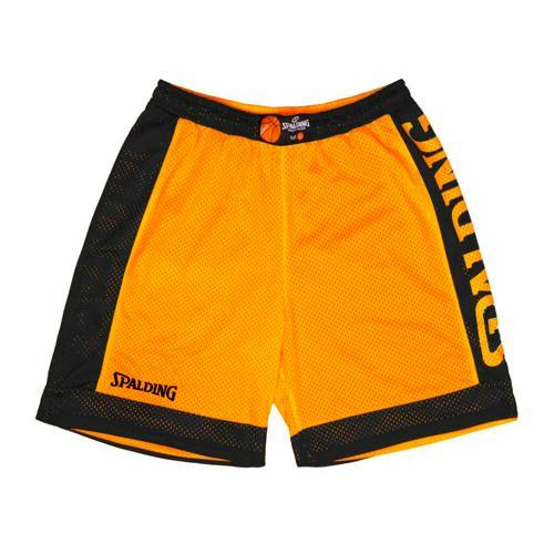 SHORT BASKET RÉVERSIBLE ENFANT - SPALDING - ORANGE NOIR