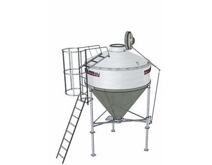 Silo d'aliment d'élevage à cône axial translucide - Ø1900 ou Ø2325 - Capacité 3.5, 5, 6.3 et 8m3 - Babystar 320 & 700_0