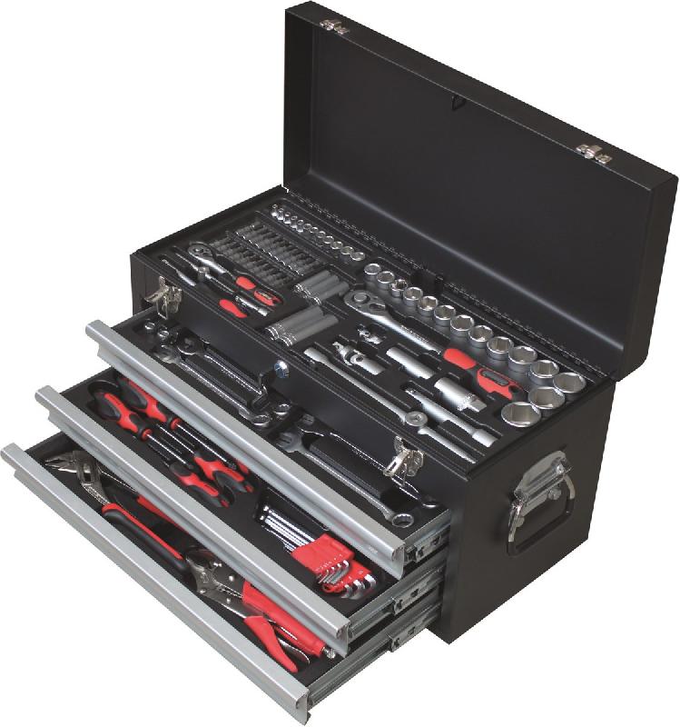 STILKER - Coffre à outils 3 tiroirs avec 108 pièces - Dimensions 530x240x290mm - Réf. 25030_0