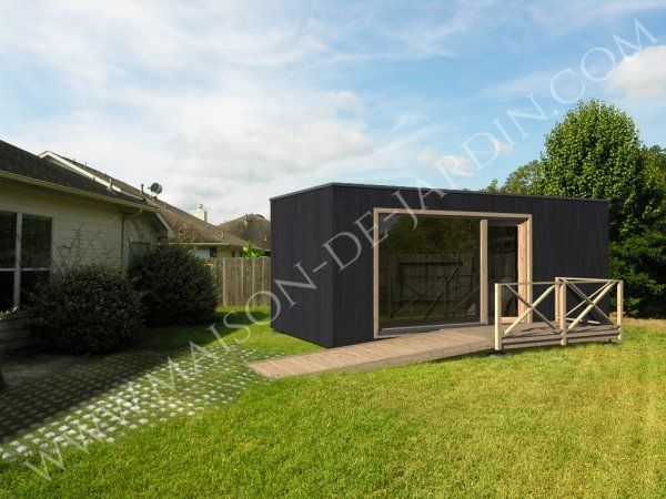 Studio de jardin - maison de jardin - avec ossature bois paris 20 m² dimensions extérieures : 665*300cm_0