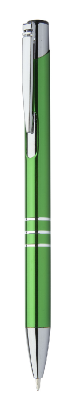 Stylo à bille en aluminium - encre bleue - couleur verte - poids 14g_0