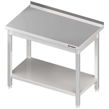 Table de travail inox adossée avec étagère 800x700x900 à monter - 930047080_0