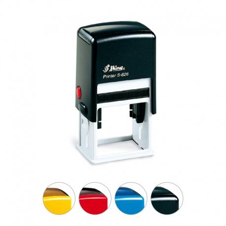 Tampon Printer Shiny S-826 - 5 lignes - Gravure laser sur caoutchouc naturel - Cassette d'encrage 5 couleurs_0