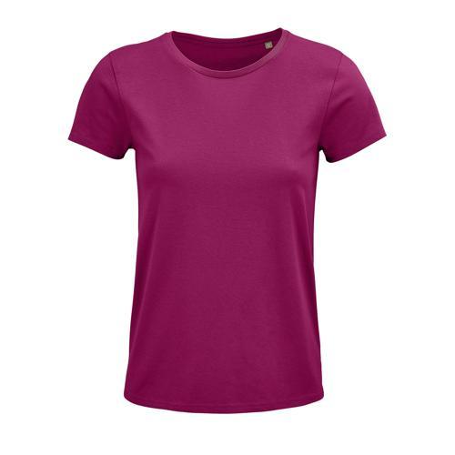 TEE-SHIRT PERSONNALISABLE FEMME COTON ORGANIQUE BIO JERSEY 150 FUCHSIA
