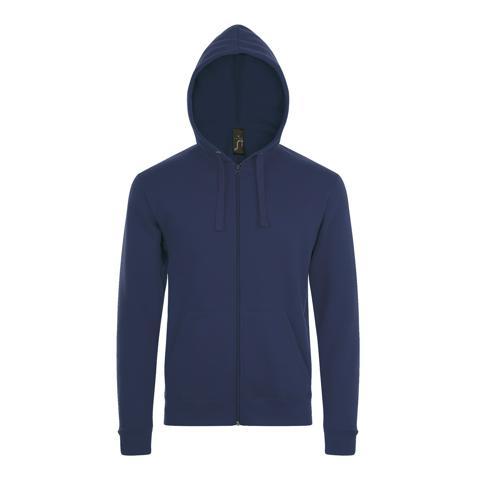 VESTE ZIPPÉE À CAPUCHE EN COTON FRENCH MARINE