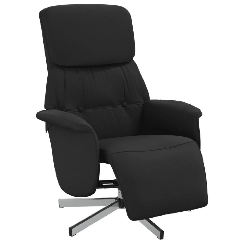 VidaXL Fauteuil inclinable avec repose-pieds noir tissu Modèle Oerlonis - 356659_0