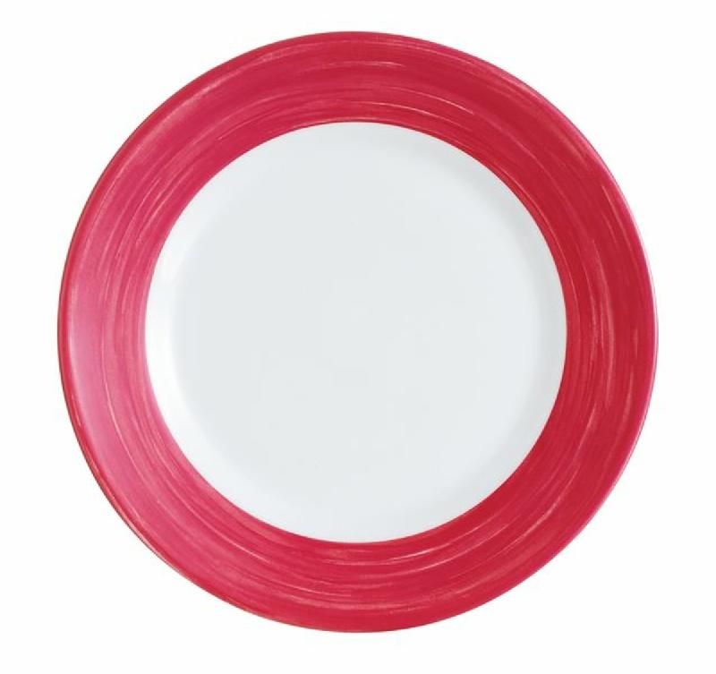 ASSIETTE PLATE ROND BLANC VERRE Ø 25,4 CM BRUSH ARCOROC