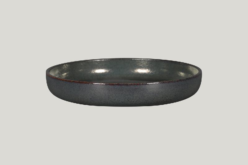 ASSIETTE COUPE CREUSE ROND NOIR PORCELAINE Ø 28 CM RAKSTONE EASE