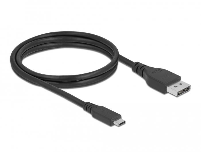 DELOCK 86038 CÂBLE VIDÉO ET ADAPTATEUR 1 M USB TYPE-C DISPLAYPORT NOIR_0