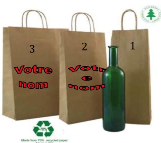 250 Sacs bouteille, personnalisés, kraft brun, à poignées torsadées - SBTLKFTMR-DN01/2P_0