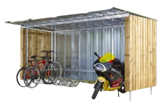 Abri Multi-Usage - Tôle Galvanisée et Bois Traité - 4m x 2,25m x 2,07m_0