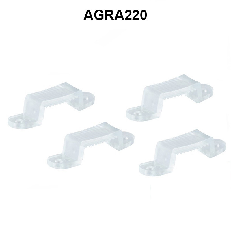 Agrafe en silicone pour ruban LED 220 volts - Référence Agra220 - Flexible et étanche (IP65)_0