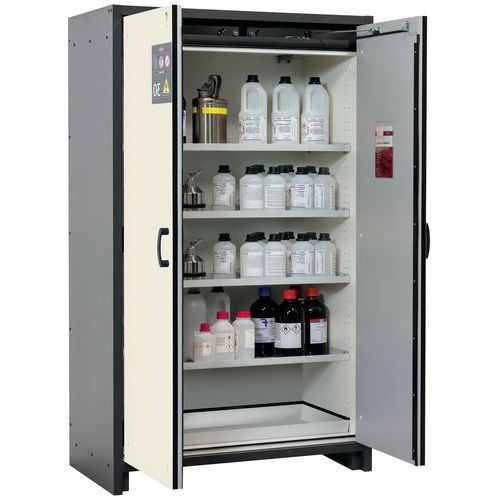 ARMOIRE SÉCURITÉ Q30.195.116 BLANC-4 ÉTAGÈRE 1 BAC ÉPOXY - ASECOS