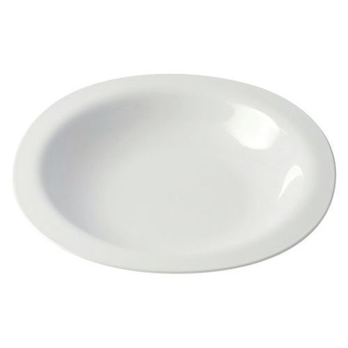 ASSIETTES CREUSES COPOLYESTER Ø 23 CM - BLANC OPAQUE
