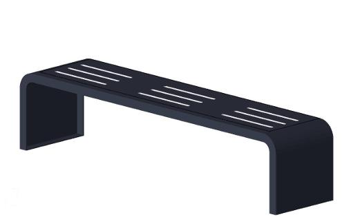 Banc public en métal buton industries ba 10 ma_0