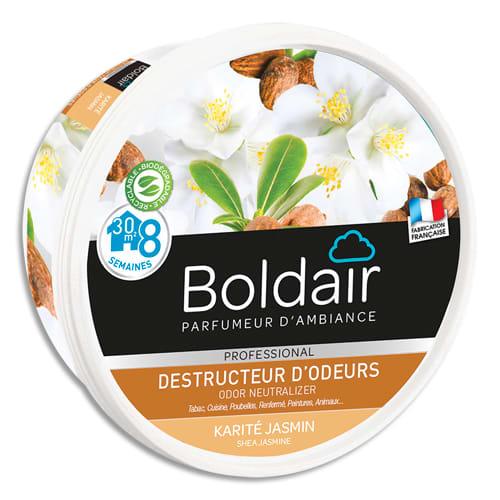 Boldair - Gel destructeur d'odeurs permanent 300g - Parfum Karité Monoï - Efficace pour 30m²_0