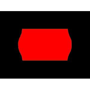 Boîte de 36 rouleaux - 36 000 étiquettes adhésives 26x16 mm fluo rouge permanent pour pinces OPEN et METO_0