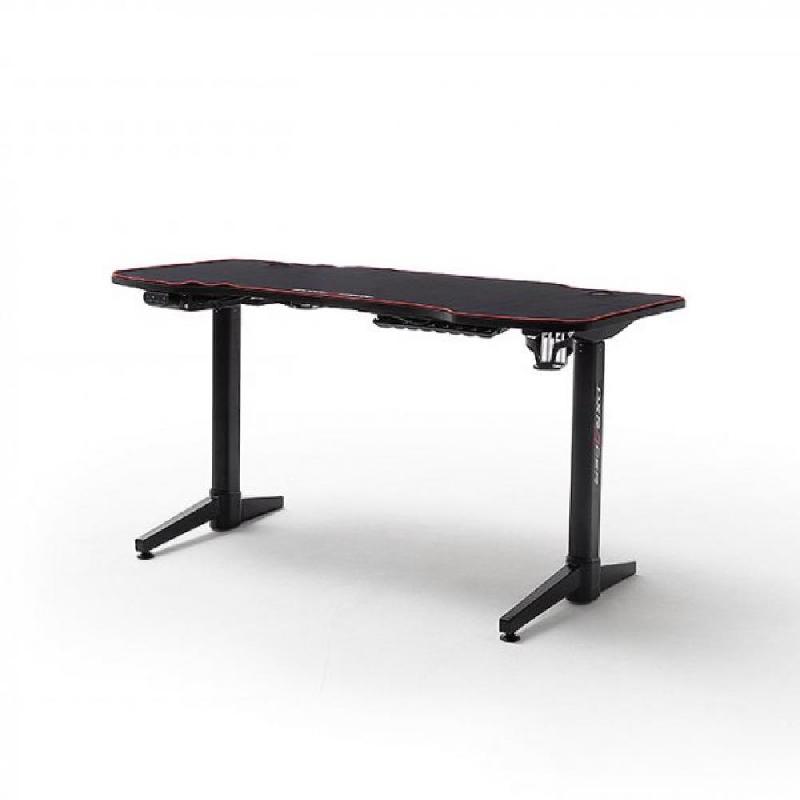 Bureau assis debout électrique réglable en hauteur de 73 à 123 cm - Plateau bois imitation carbone 140x65 cm - DX Racer Gaming 3_0