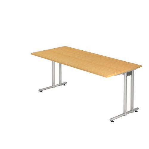 BUREAU FIXE 180 CM SÉRIE N HÊTRE - HAMMERBACHER