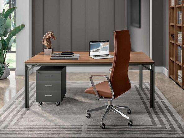 Bureau Hologram avec piètement métallique et plateau en mélaminé_0