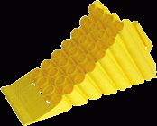 Cale de roue - en pvc jaune conforme aux normes din 76051 livree sans support - 2.4² kg_0