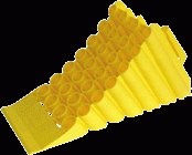 Cale de roue anti-étincelle en PVC jaune - Conforme aux normes DIN 76051 - 2,4 kg_0