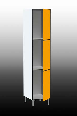 Casiers 3 cases - panneaux compact antibactérien - usage intensif et milieu humide_0