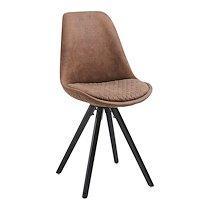 CHAISE DE BUREAU LARS MARRON - PIÈTEMENT BOIS