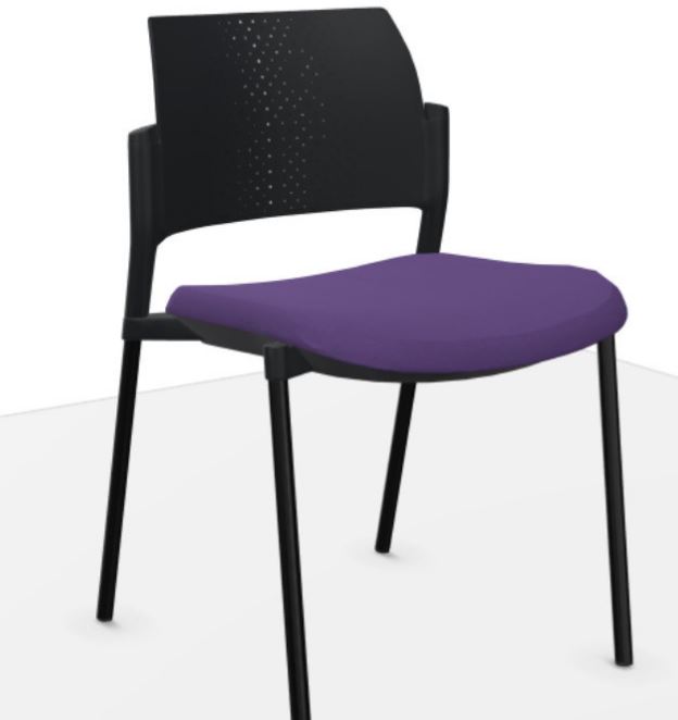 Chaise de salle de réunion ou conférence, confortable et empilable avec dossier incurvé - KYOS_0