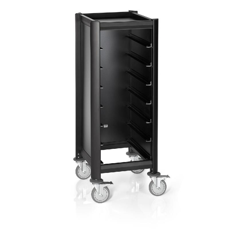 Chariot à Plateaux Compact 7 Niveaux - WAS Germany - noir aluminium 4044925139779_0
