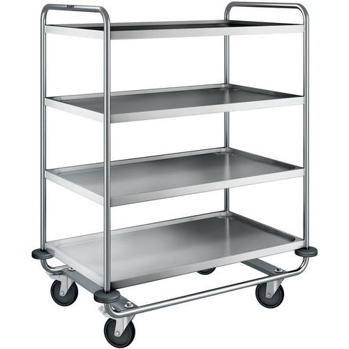 CHARIOT DE SERVICE SW 10 X 6-4 AVEC ROUES GALVANISÉ - BLANCO