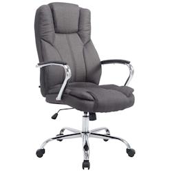 CLP Fauteuil de bureau XXL Xanthos en Tissu  capacité de charge 210 kg Gris foncé - gris textile 192355656_0