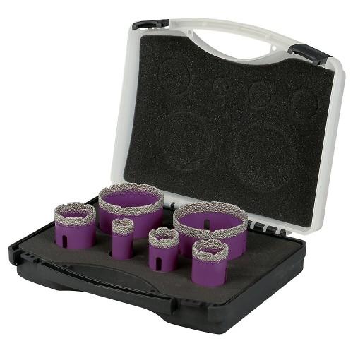 COFFRET DE 6 TRÉPANS DIAMANT À SEC M14 - 22 À 76 MM SIDAMO