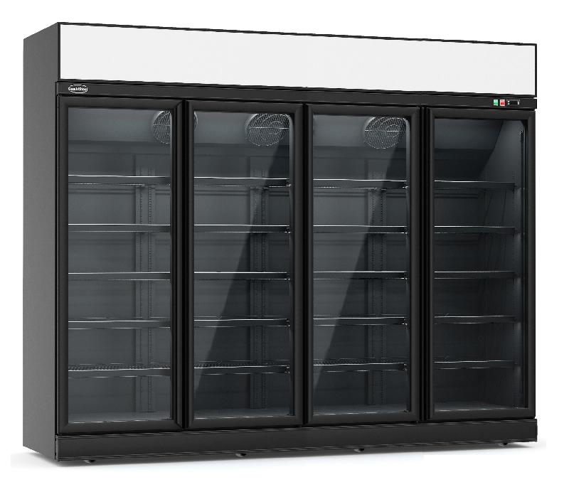 Congélateur 4 portes en verre noir ins-2060f bl négative 7455.2445 COMBISTEEL_0