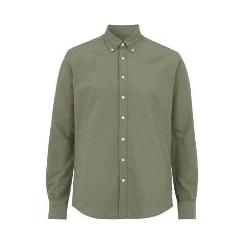 COTTOVER CHEMISE OXFORD SLIM FIT HOMME - CERTIFIÉ GOTS VERT OLIVE - TAILLE 40