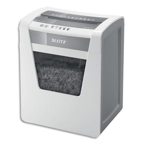 DESTRUCTEUR DE DOCUMENTS LEITZ IQ OFFICE P4 EU - COUPE CROISEE 10 FEUILLES - P-4 - 23 LITRES - DETRUIT AGRAFES/TROMBONES