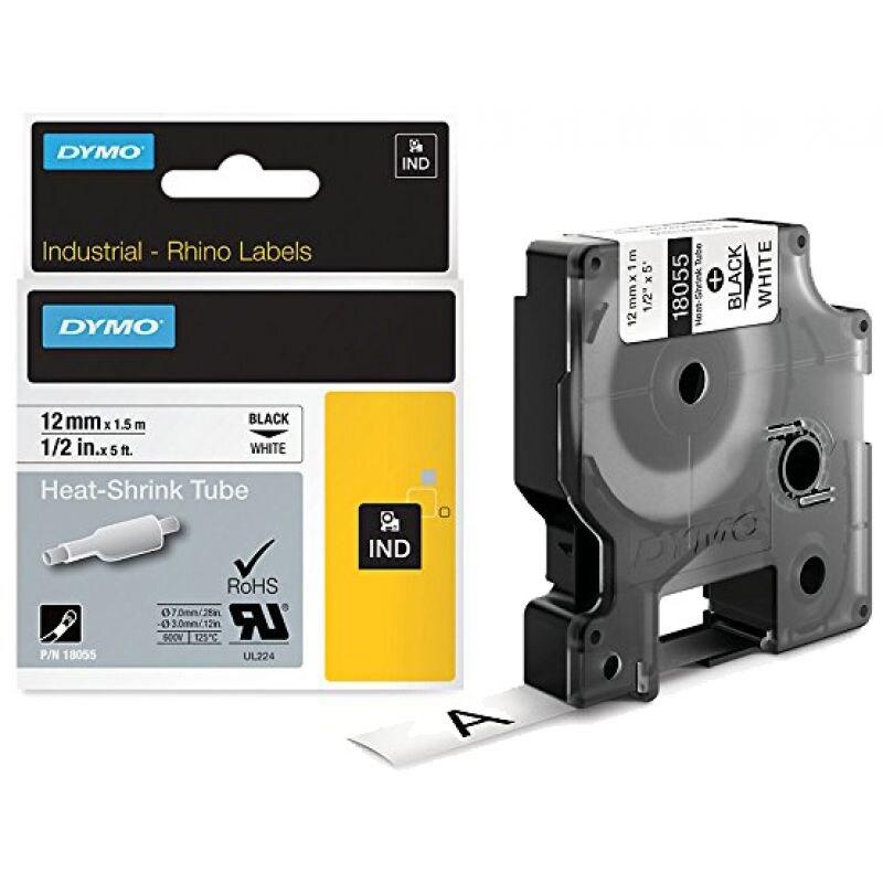 DYMO RHINO Tube thermorétractable noir/jaune, 19 mm x 1,5 m - 0071701180582_0