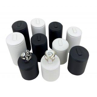 ENSEMBLE DE 5 SUPPORTS PRÉSENTATION BAGUES EN SIMILICUIR