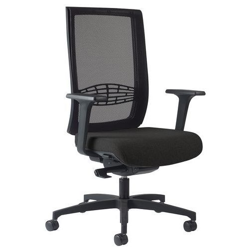 FAUTEUIL KIO MD RÉSILLE NOIR ACC. RÉG. ASSISE ANTHRACITE - GGI