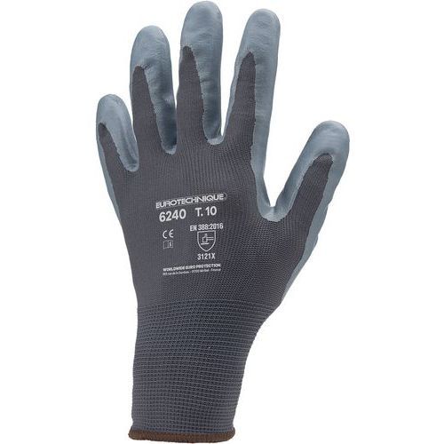 GANTS DE MANUTENTION EUROLITE 6240 POLYAMIDE ENDUIT MOUSSE NITRILE - 9