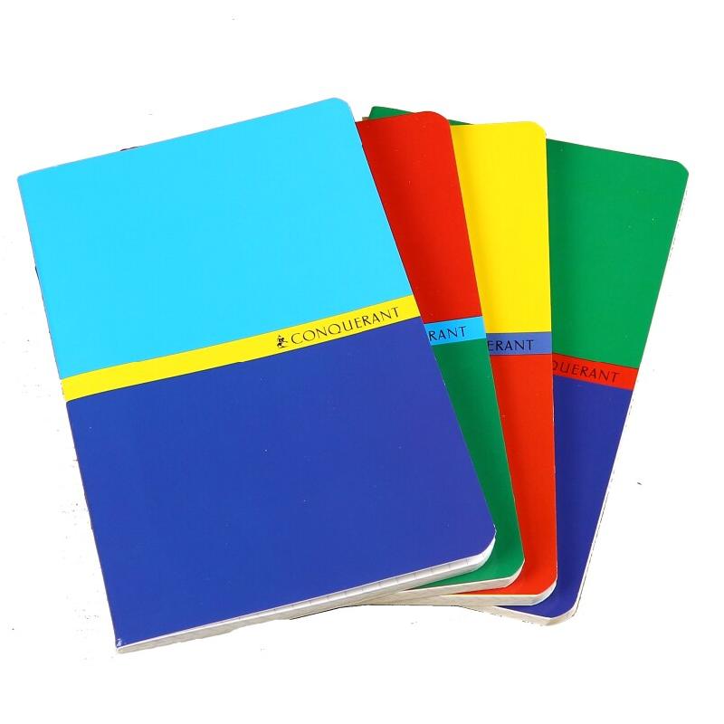HAMELIN Lot de 10 Carnet Sept piqué 11x17, 96p./48 feuilles 70g/m², quadrillé 5x5, coloris assortis (4) - 3020120000701_0