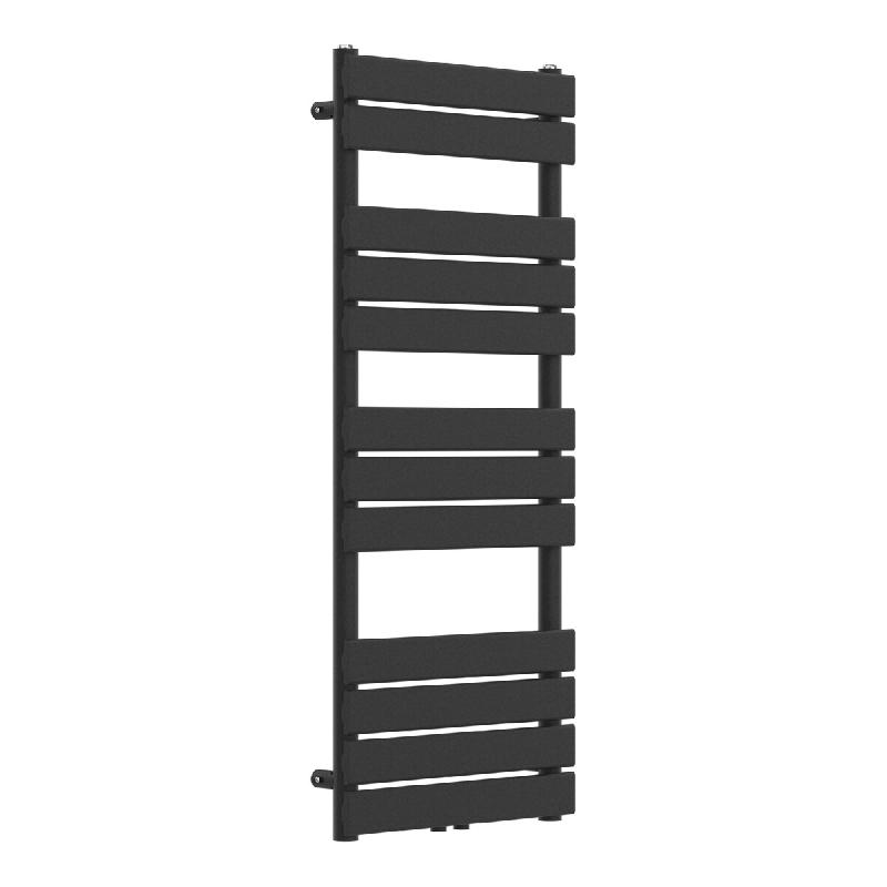 Helloshop26 - Radiateur sèche-serviettes chauffage salle de bain à lames plates acier 120 x 50 cm noir 03_0010434 - noir 3000225221423_0