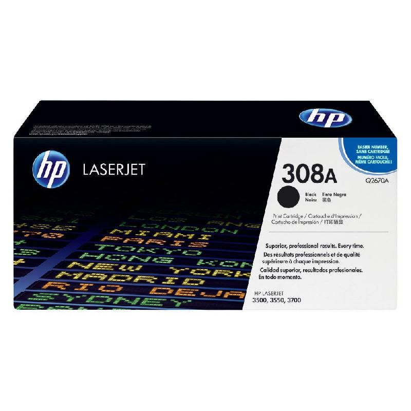 HEWLETT PACKARD TONER ORIGINAL 308A (Q2670A) - COULEUR: NOIR