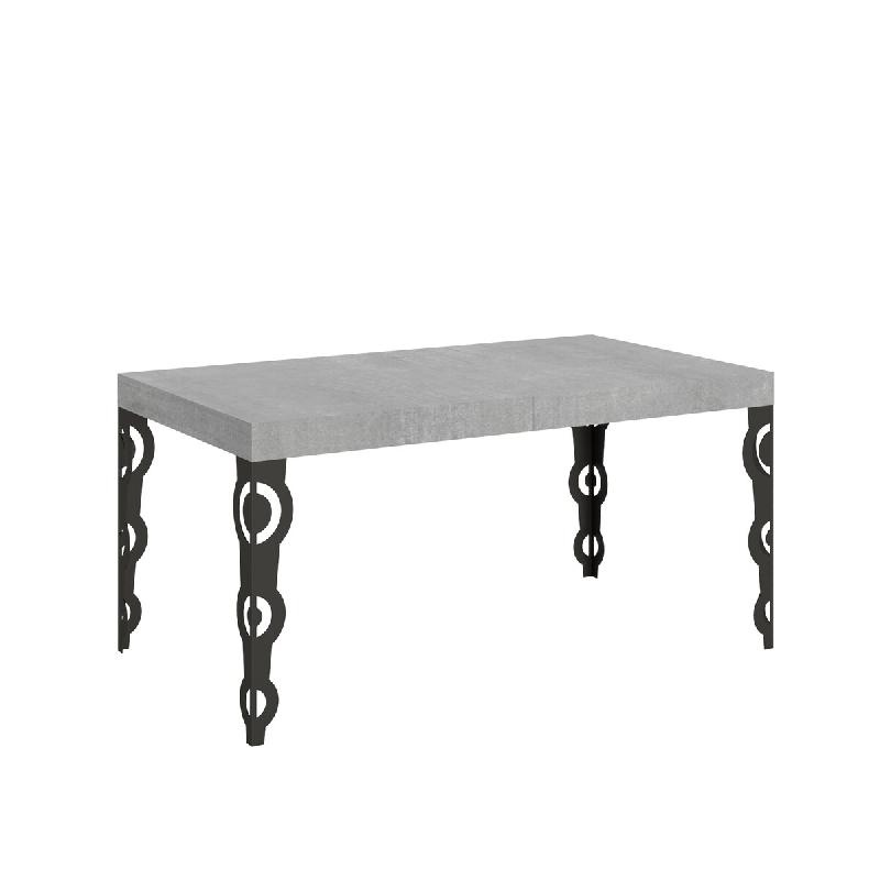 Itamoby Table Extensible 90X160/264 Cm Karamay Cement Structure Anthracite - gris VE160TAKRYALL-CM-AN_0