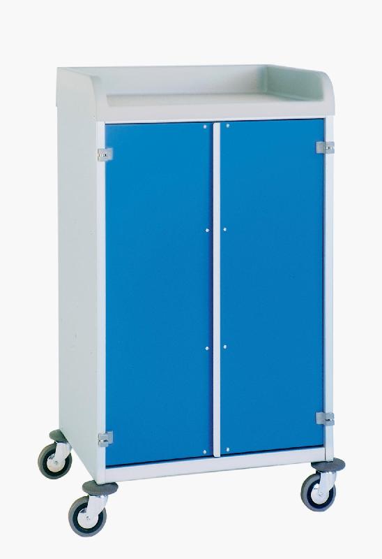 Porte KC3950002AN - KC3950/2 pour chariot de soin - 2 battants en stratifié massif bleu avec charnières en nylon_0